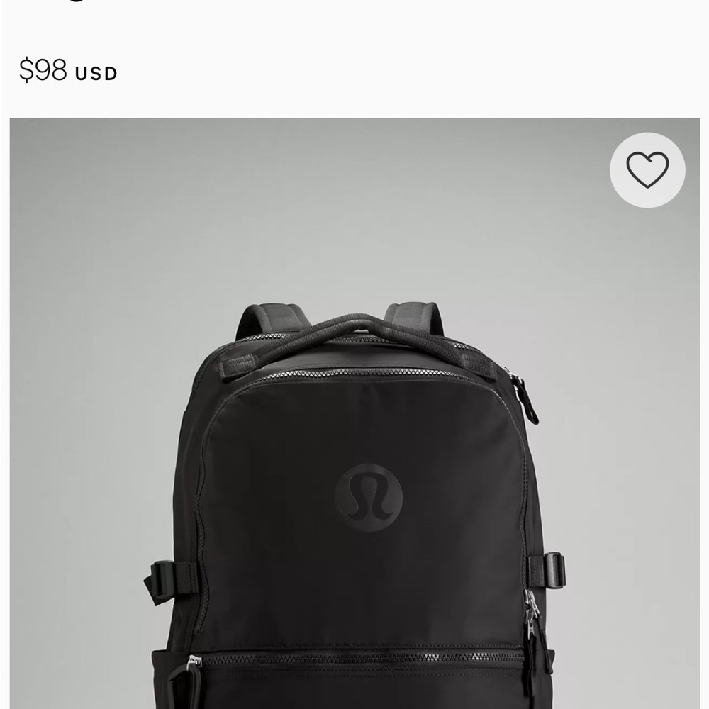 lululemon athletica Black Backpack
